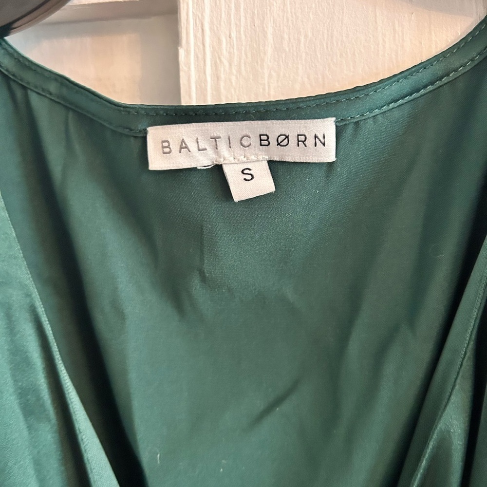 Baltic Born Holly Satin Maxi Dress Emerald Green Small - Picture 6 of 9